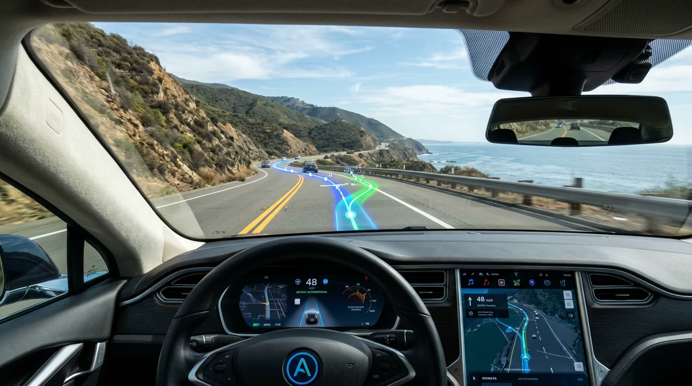 Neural network vision visualization overlay on an autonomous vehicle windshield